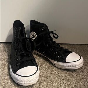 Converse High top Sequins sparkly black CTAS Chuck Taylor M4 W6 168116C sneakers